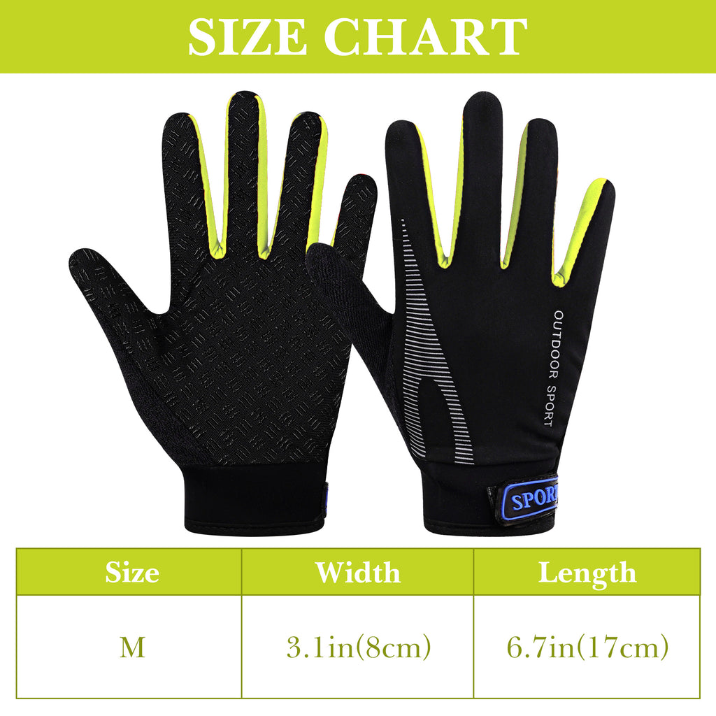Linkidea Kids Winter Running Gloves, Adjustable Compression Gloves with Anti-Slip Grip Fits Kids Youth, Breathable Soccer Accessories Compatible Touchscreen (Green, M)