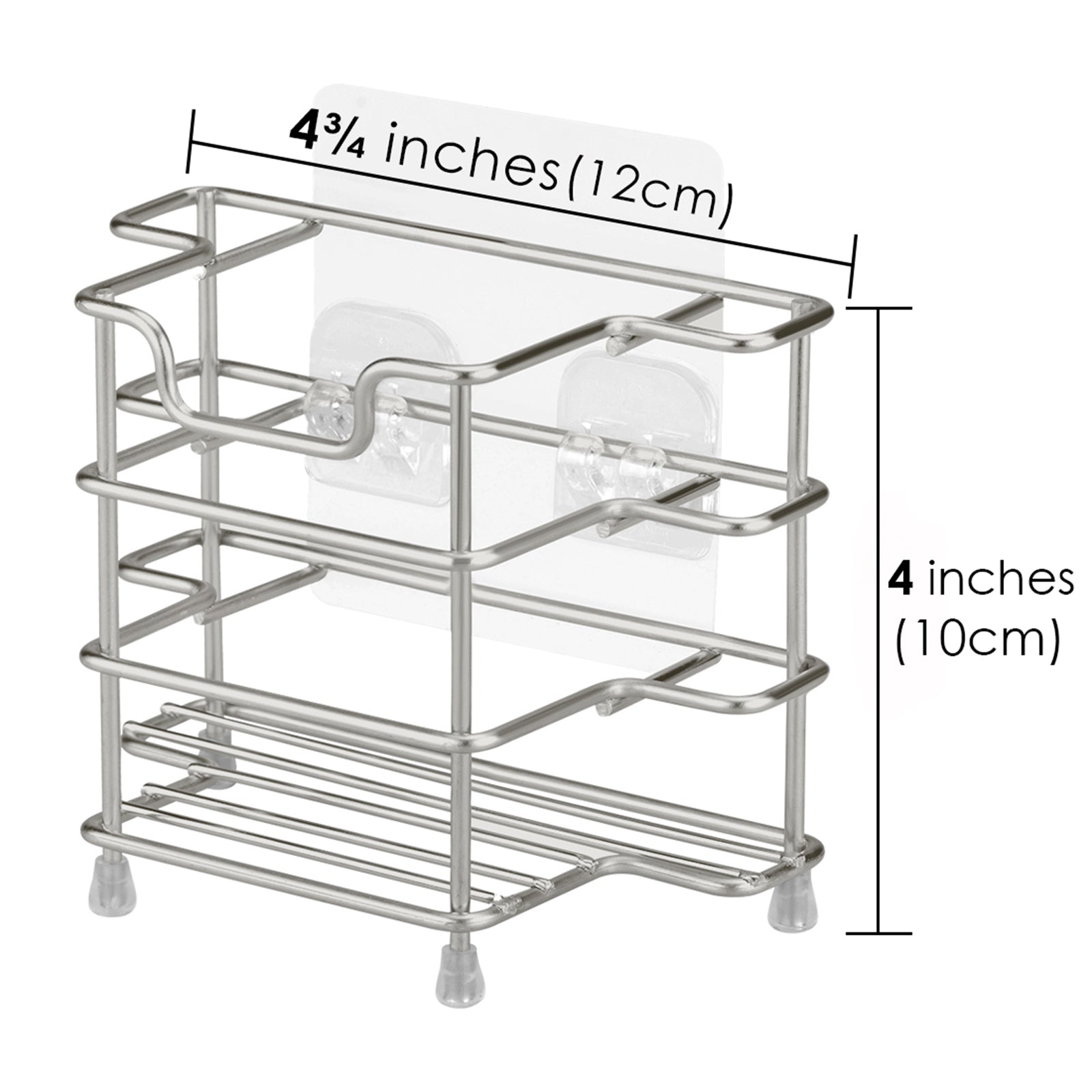 Linkidea 2 Pack Toothbrush Holders Wall Mounted, 3 Slots Bathroom Shower Organizer Stand, Stainless Steel Ventilated Countertop Rack for Toothpaste (Brushed Nickel)