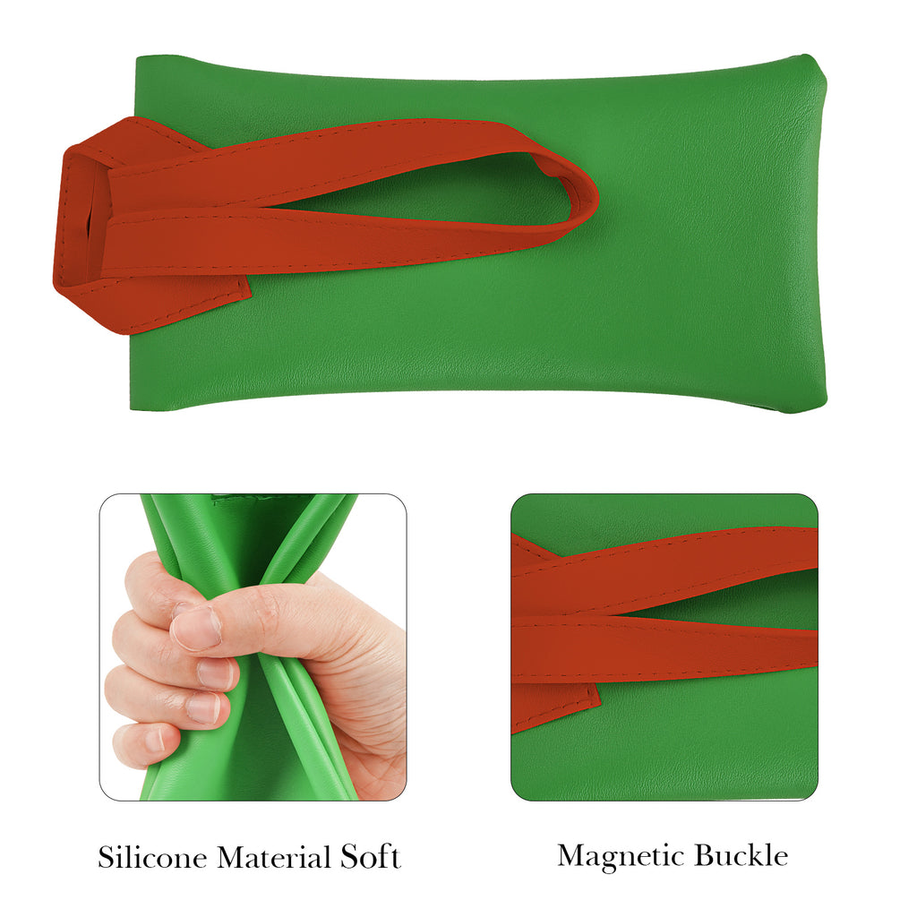 Extra Large Sunglasses Pouch Case, Vegan Leather Glasses Organizer Soft Bag Compatible with TOM FORD FT0965 FT0992 Gucci GG1105S GG1377S PR 29YS Runway (XXL, Green)