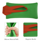 Extra Large Sunglasses Pouch Case, Vegan Leather Glasses Organizer Soft Bag Compatible with TOM FORD FT0965 FT0992 Gucci GG1105S GG1377S PR 29YS Runway (XXL, Green)