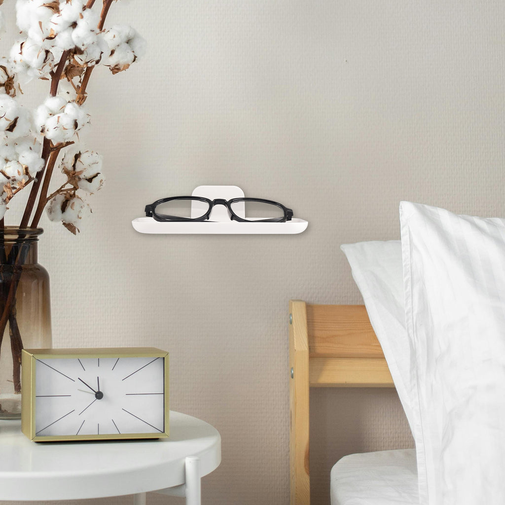 Eyeglasses Holder Stand for Nightstand, Wall Mount Reading Glasses Storage for Bedroom Bathroom Study