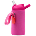 Linkidea Water Bottle Sleeve Compatible with CamelBak Eddy+ Tritan 14oz, Steel 12oz Kids Bottle, Waterbottle Holder Bag with Name Tag, Rose Red