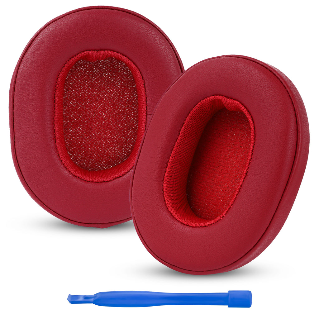 Linkidea Replacement Ear Pads for Skullcandy Crusher Wireless/ Evo/ ANC, Hesh 3/ Evo/ ANC, Venue ANC Headphones, Ear Cushions (Protein Leather/ Red)
