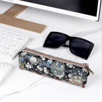 Extra Large Sunglasses Case, Travel Eyewear Storage Organizer Pouch Soft Bag Compatible with Rayban RB1973 RB3447N RB3765 Randolph CR176 CR257 (Cotton-Linen, Black)