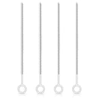 Linkidea Water Bottle Full Coverage Bristles Straw Cleaner Brush Set, 4 Pack with 2 Diameters Drinking Straw Cleaning Brush, 10 Inch Length Grip Handle Straw Brushes for Tumblers (6mm & 8mm)