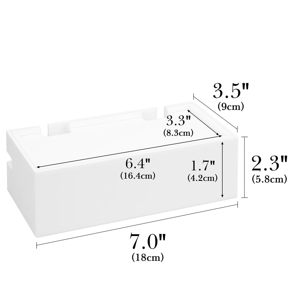 Linkidea Small Cable Management Box for Bathroom, Electric Toothbrush Charger Organizer & Cord Hider, Vanity Countertop Storage Case for Mini Power Strip (Box Only, No Power Strip Included)