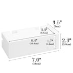 Linkidea Small Cable Management Box for Bathroom, Electric Toothbrush Charger Organizer & Cord Hider, Vanity Countertop Storage Case for Mini Power Strip (Box Only, No Power Strip Included)