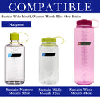 Linkidea 2 Pack Water Bottle Boot Compatible with Nalgene Sustain Wide Mouth 32oz/48oz, Narrow Mouth 32oz, Silicone Anti-Slip Bottle Bottom Bumper Protector (Navy Blue)