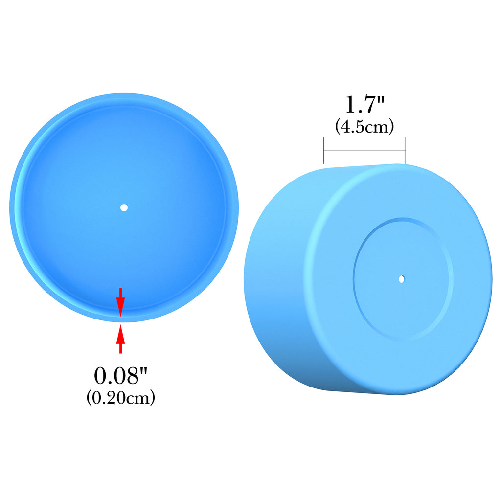 Linkidea Water Bottle Boot Compatible with YETI Rambler Jr. Kids 12oz, Rambler 12oz/18oz, Yonder 20oz/25oz, Silicone Anti-Slip Bottle Bottom Sleeve Bumper Protector (Blue / 2 Pack)
