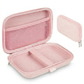 Linkidea Handheld Game Console Carrying Case, Shockproof Travel Storage Organizer Compatible with Mini Game Player Box for Charging Cable, EarPods, Batteries and Accessories (Pink)