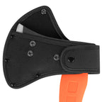 Linkidea Nylon Axe Sheath Cover for 4-Inch Axe Edge, Heavy Duty Hatchet Protector Case with Double Snap, Durable Oxford Fabric Head Cover Scabbard for Camping Outdoor Survival (Black)