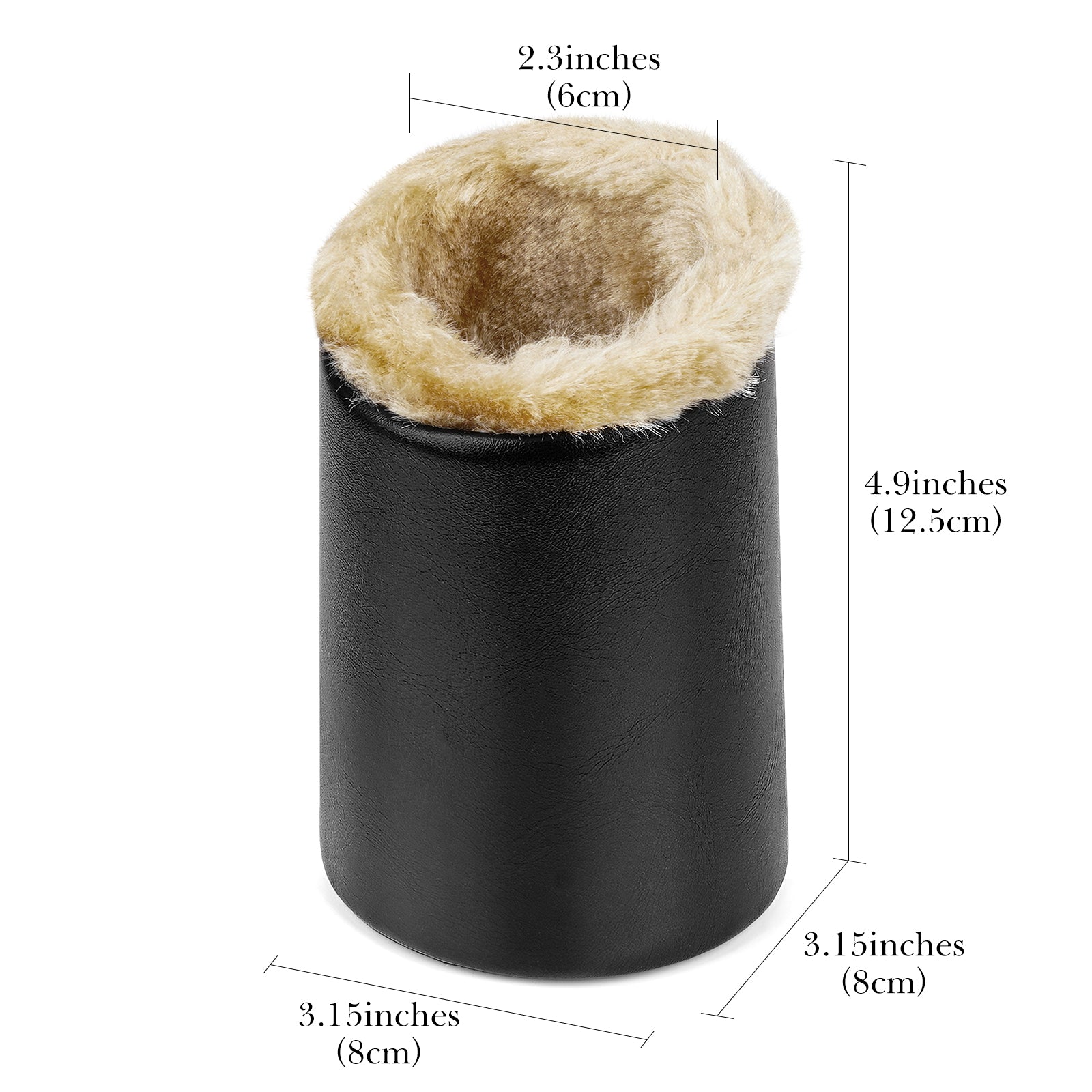 Extra Large Sunglasses Stand Compatible with 3.5 Inch Car Cup Holder, Plush Lined Vegan Leather Eyewear Storage, Scratch Protection (Black)