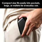 Linkidea 2 Pack Slim Cigarette Case, Portable Pocket Cigarette Box with Lighter Holder, Compact Cigarette Storage Case for Travel and Daily Use (Black)