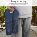 Linkidea Wine Travel Cooler Bag Holder, Portable Picnic Beverage Tote, Two Slots Beer Insulated Neoprene Handbag (Blue)