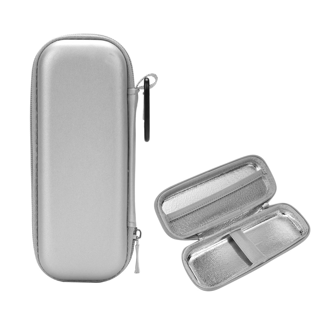 Linkidea Razor Travel Case, Portable Shaving Storage Case, Compatible with Gillette Fusion5 Power, Harry's 5-Blade, Protective Razor Carrying Case (Silver)