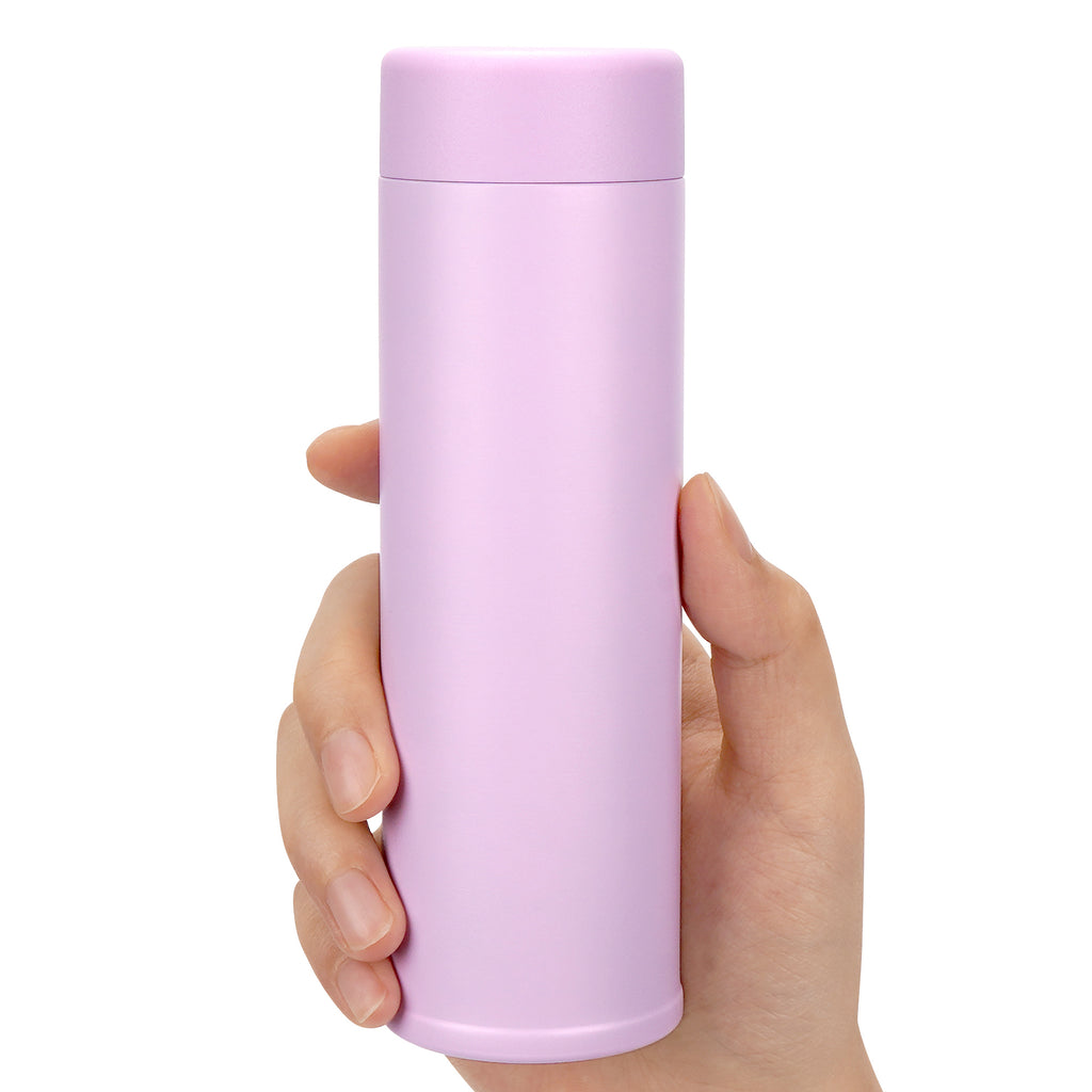 Linkidea 5oz (150ml) Mini Water Bottle, Small Vacuum Insulated Stainless Steel Travel Bottle for Hot & Cold Drinks, Thermo Flask Fit Handbag, Purse and Pocket (Purple)