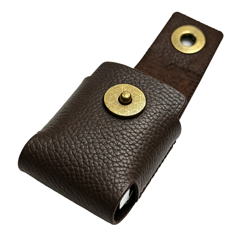 Linkidea Vegan Leather Lighter Case Holder, Protective Lighter Pouch Compatible with Standard Zippo Lighter, Portable Belt Loop Holster for Outdoor Camping Daily Use (Brown)