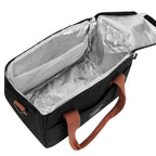 Linkidea Lunch Bag for Adult, Insulated Lunch Bag with Shoulder Strap, Lunch Tote Bag with Zipper Fits Daily Use, Compatible with Bentgo Classic, Bentoheaven, Ello, NatraProw (Black)