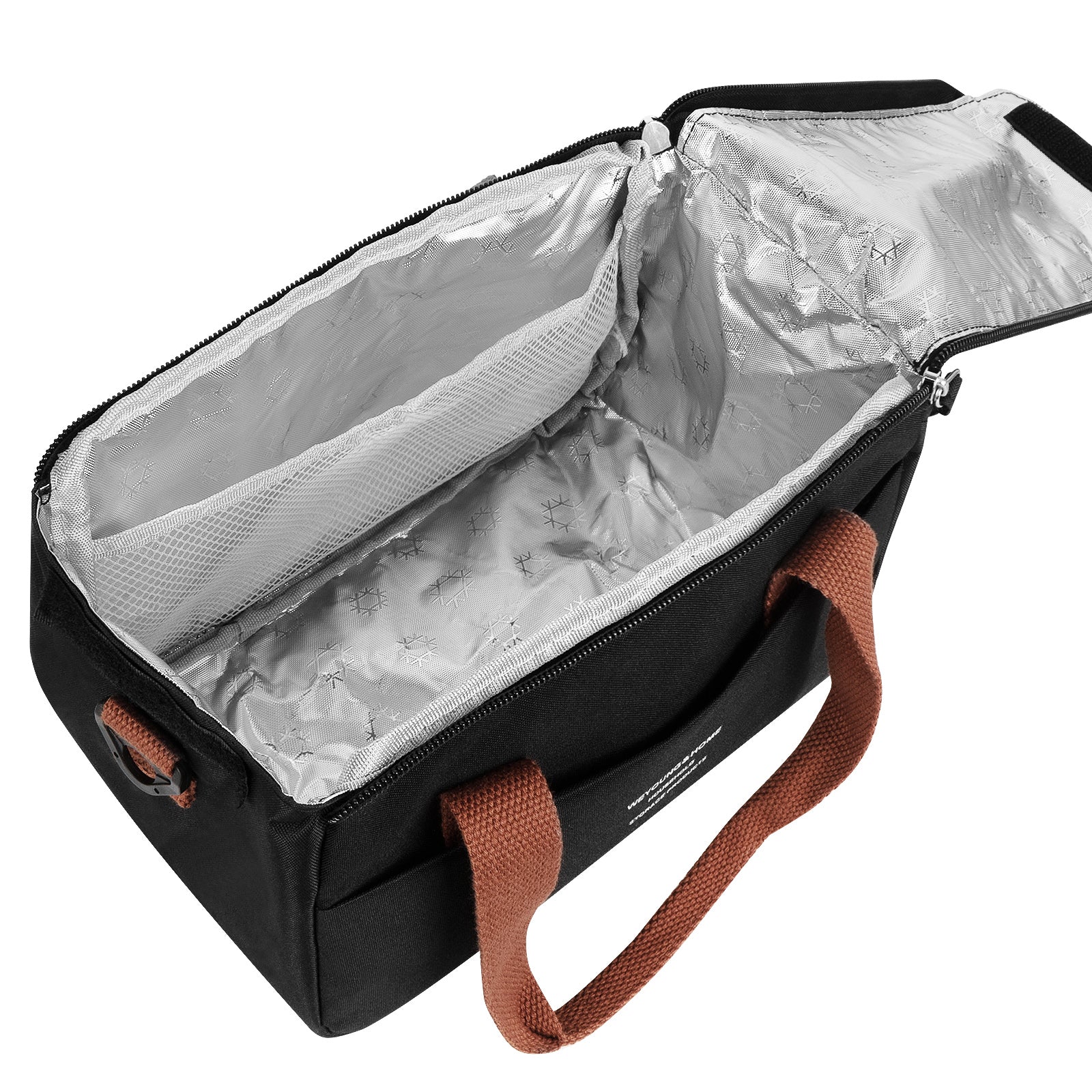 Linkidea Lunch Bag for Adult, Insulated Lunch Bag with Shoulder Strap, Lunch Tote Bag with Zipper Fits Daily Use, Compatible with Bentgo Classic, Bentoheaven, Ello, NatraProw (Black)