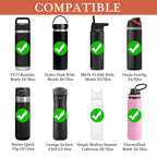 Linkidea Water Bottle Carrier Compatible with YETI Rambler Bottle 18oz/26oz, Owala FreeSip 24oz, Waterbottle Sling Bag Holder with Shoulder Strap, Pink