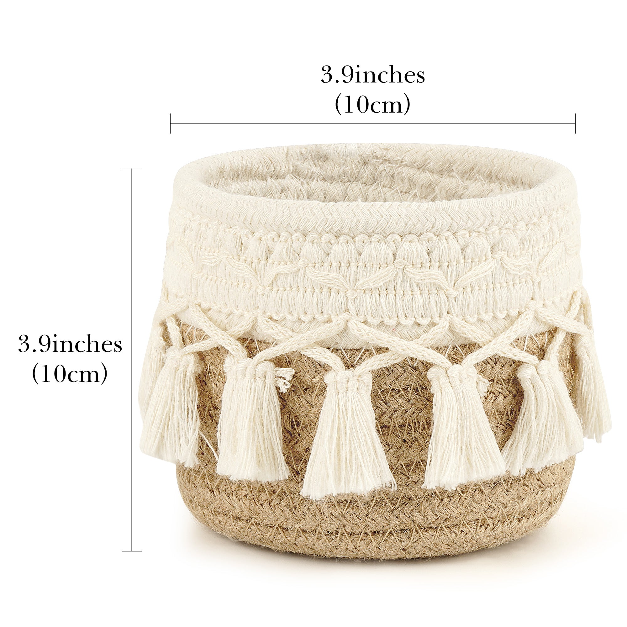 Extra Large Sunglasses Desk Holder Stand, Brown Cotton Rope Eyewear Storage Desk Display Basket Compatible with RayBan RB8089/RB4098/RB3825/RB4376 Gucci GG0713S/GG1556S