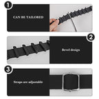 Linkidea Thermal Jar Carry Belt, Adjustable Storage Belt with Shoulder Strap, Suitable for Office Work, Outdoor Picnics, Compatible with THERMOS, Serlium, Bidakid, Blockhutte (Black)