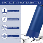 Linkidea 2 Pack Water Bottle Boot Compatible with IRON °FLASK Wide/Narrow Mouth 12oz/14oz/16oz/18oz/20oz/22oz/24oz, Silicone Bottle Bottom Sleeve Cover Bumper Protector (Cobalt)