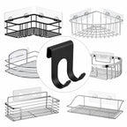 Double Hooks Towel Hanger Rack No-Drill for Frameless Shower Door, 2 Pack