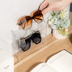 Sunglasses Desk Holder Stand for Extra Large Sunglasses, 2 Pack Acrylic Oversized Glasses Holder Sunglass Display Stand Compatible with Gucci GG0876S GG0875S GG1020S