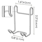 Linkidea Shower Caddy Shelf Hooks, Stainless Steel Wall Mounted Hanger Organizer for Loofah, Body Brush, Razor, Bath Sponge, Towel, Rust Resistant Bathroom Storage, Silver 4 Pack