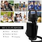 Linkidea Water Bottle Carrier with Shoulder Strap Compatible with YETI Rambler Bottle 26oz, Yonder 25oz, Waterbottle Sling Bag Holder with Mesh Phone Pocket, Black