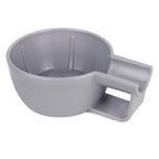 Linkidea Plastic Shaving Soap Bowl with Non-slip Handle, Wide Mouth, Large Capacity, Easier to Lather Ridges, Wet Razor Shave Cream Bowl for Men (Grey)