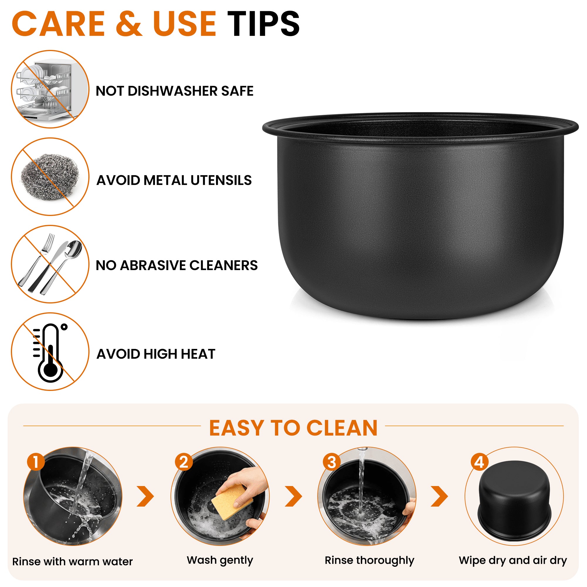 Linkidea Rice Cooker Replacement Pot Compatible with Zojirushi NL-AAC10, NS-TSC10, NS-WPC-10, Nonstick Inner Pot, Aluminum Cooking Bowl