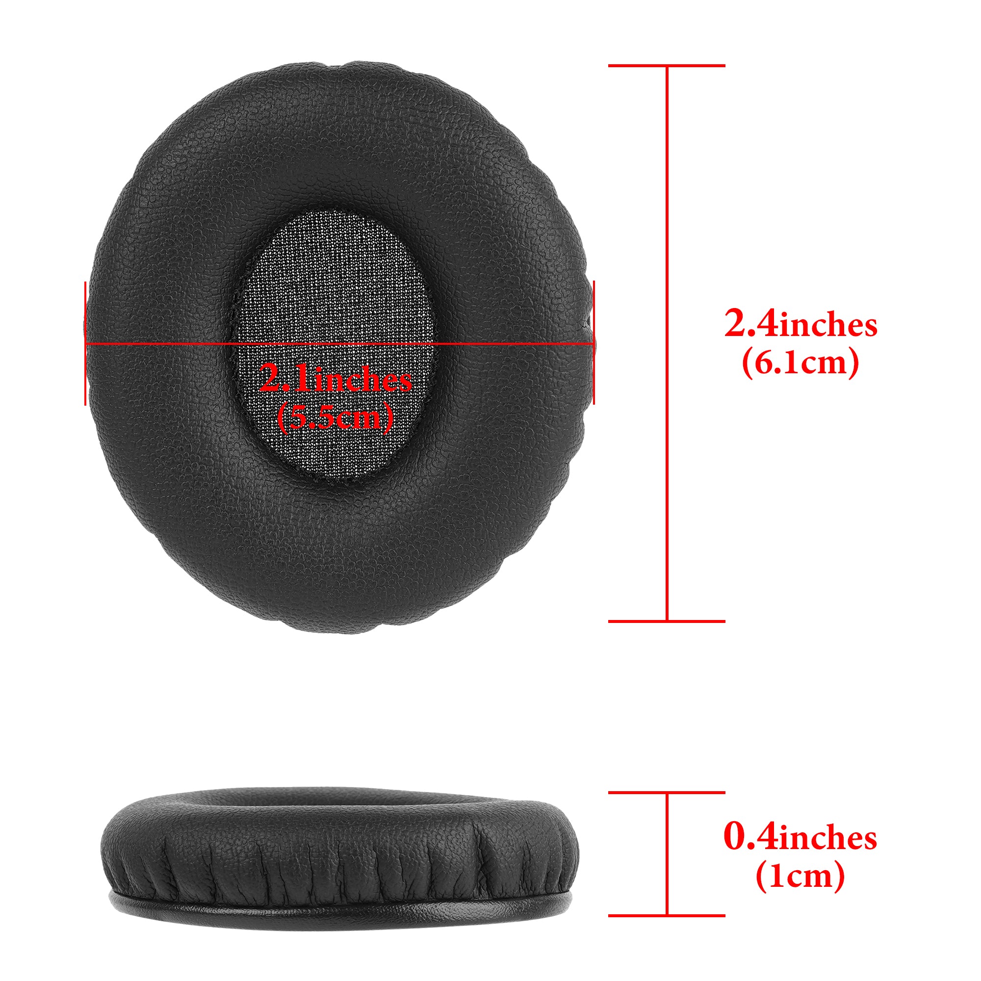 Replacement Comfortable Ear Pads Compatible with Solo HD Headphones ( Protein Leather / Black)