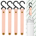Linkidea 4 Pack Fence Hooks for Water Bottle, Hook Hanger Compatible with Owala FreeSip 24oz/32oz, Stanley Quick Flip Go 24oz, Plastic S Shaped Hooks for Outdoor Sports Camping (Pink)