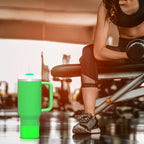 Linkidea 2 Pack Water Bottle Boot Compatible with Stanley Quencher H2.0 20oz/30oz/40oz, IceFlow Flip 20oz/30oz, Silicone Water Bottle Bottom Sleeve Cover Bumper Protector (Neon Green)