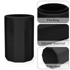 Car Cup Holder Sunglasses Stand with Plush Lined, Black Soft Silicone Eyewear Organizer, Vehicle Sun Shades Easy Access Storage, Scratch Protection