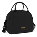 Linkidea Lunch Bag for Adult, Canvas Insulated Lunch Bag with Two Carrying Mode, Large Capacity Lunch Tote Bag with Zipper Fits Daily Use, Compatible with Bentgo, Ello, Natraprow, Iteryn (Black)