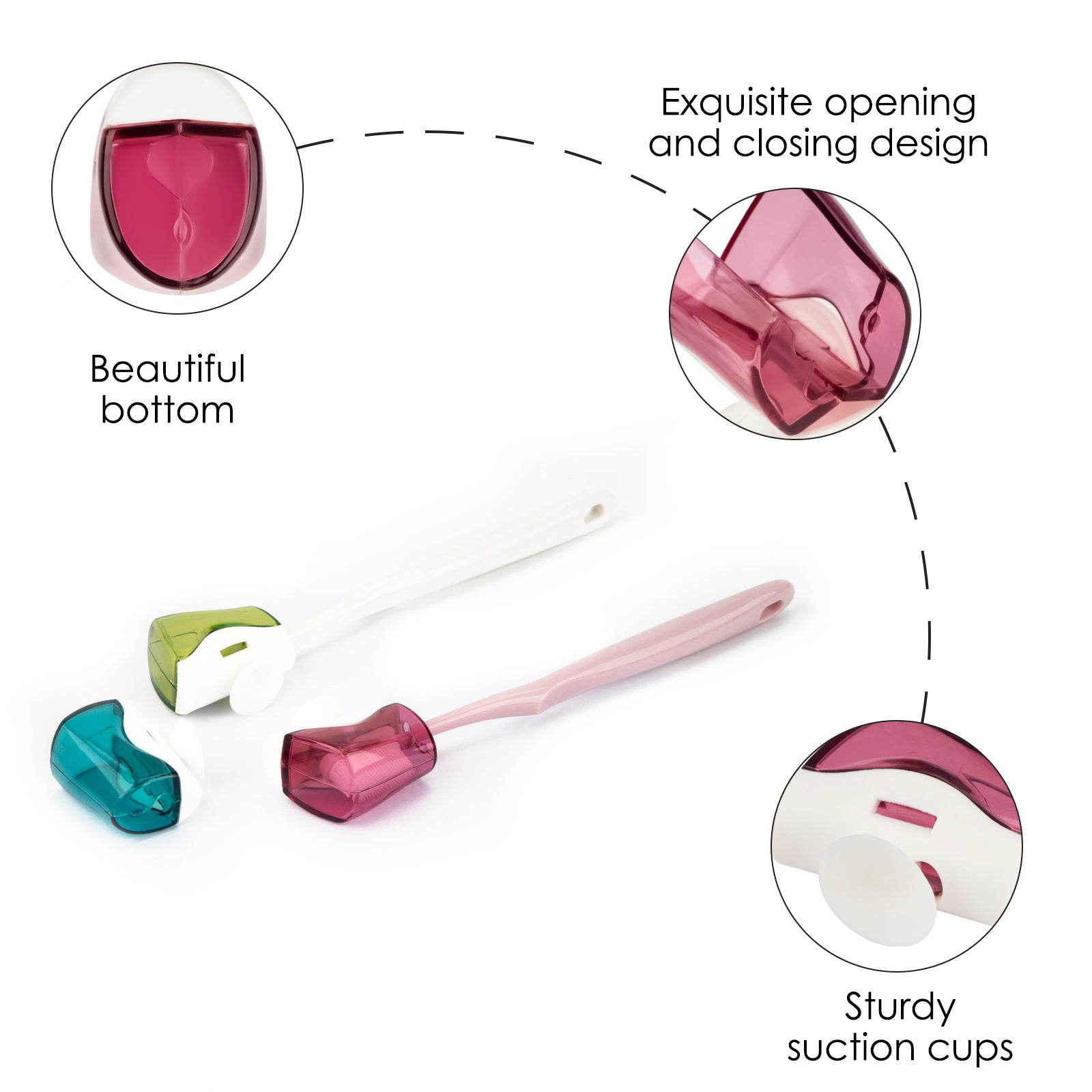 Linkidea Travel Toothbrush Head Covers with Suction Cup, Portable Wall Mount Toothbrush Holder, Toothbrush Cap Case Box Convenient for Travel, Outdoor (12 Pcs)