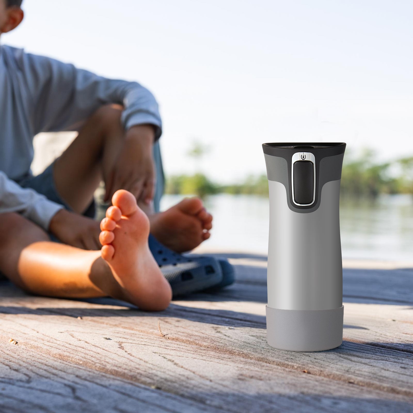 Linkidea 2 Pack Water Bottle Boot Compatible with Contigo West Loop 2.0 16oz/20oz/24oz, Huron 2.0 16oz/20oz, Silicone Anti-Slip Bottle Bottom Bumper Protector (Grey)