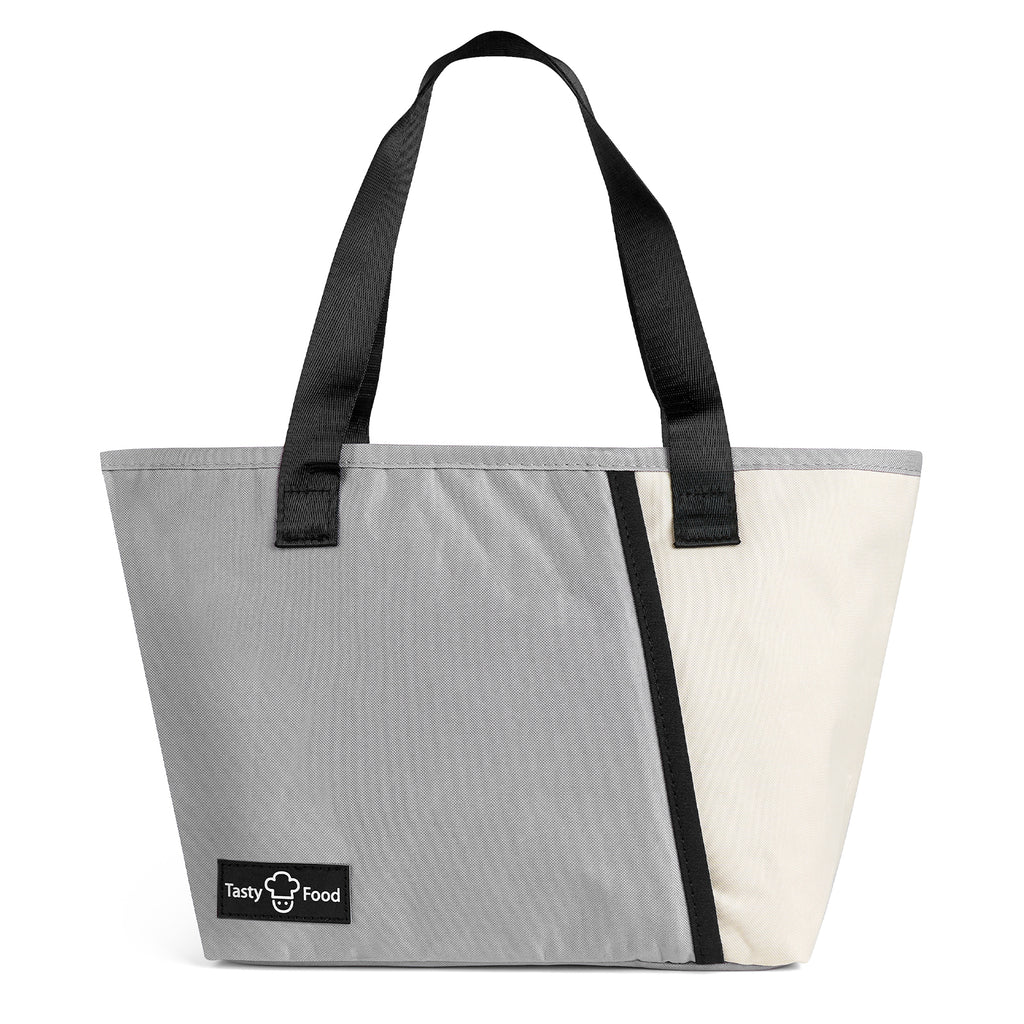 Linkidea Insulated Lunch Bag, Reusable Lunch Tote Bag with Zipper for Men & Women, Insulated Lunch Box Bag with Hand Strap Compatible with Bentogo, Iteryn, Bentoheaven, Ello, Natraprow (Grey)