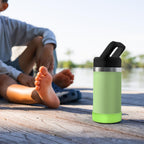 Linkidea 2 Pack Water Bottle Boot Compatible with YETI Rambler Jr. Kids 12oz, Rambler Bottle 12oz/18oz, Yonder 20oz, Silicone Anti-Slip Bottle Bottom Bumper Protector (Blueish Green)