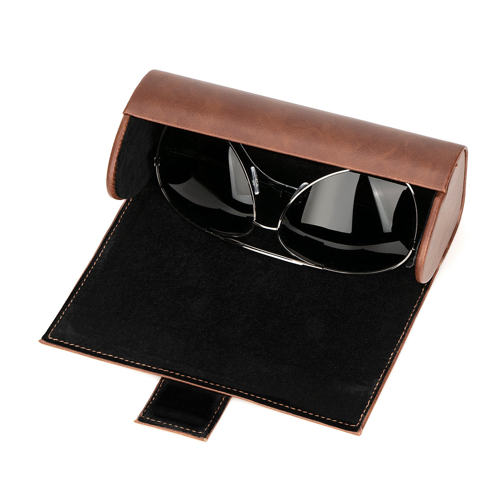 Extra Large Hard Shell Sunglasses Case, Oversized Sun Glasses Storage Organizer Compatible with RayBan 0RB3025/0RB4391D/0RB4392D BOLON BL3209 (XXL / Brown)