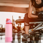 Linkidea 2 Pack Water Bottle Boot Compatible with Owala FreeSip 40oz, Silicone Anti-Slip Bottle Bottom Bumper Protector (Light Pink)