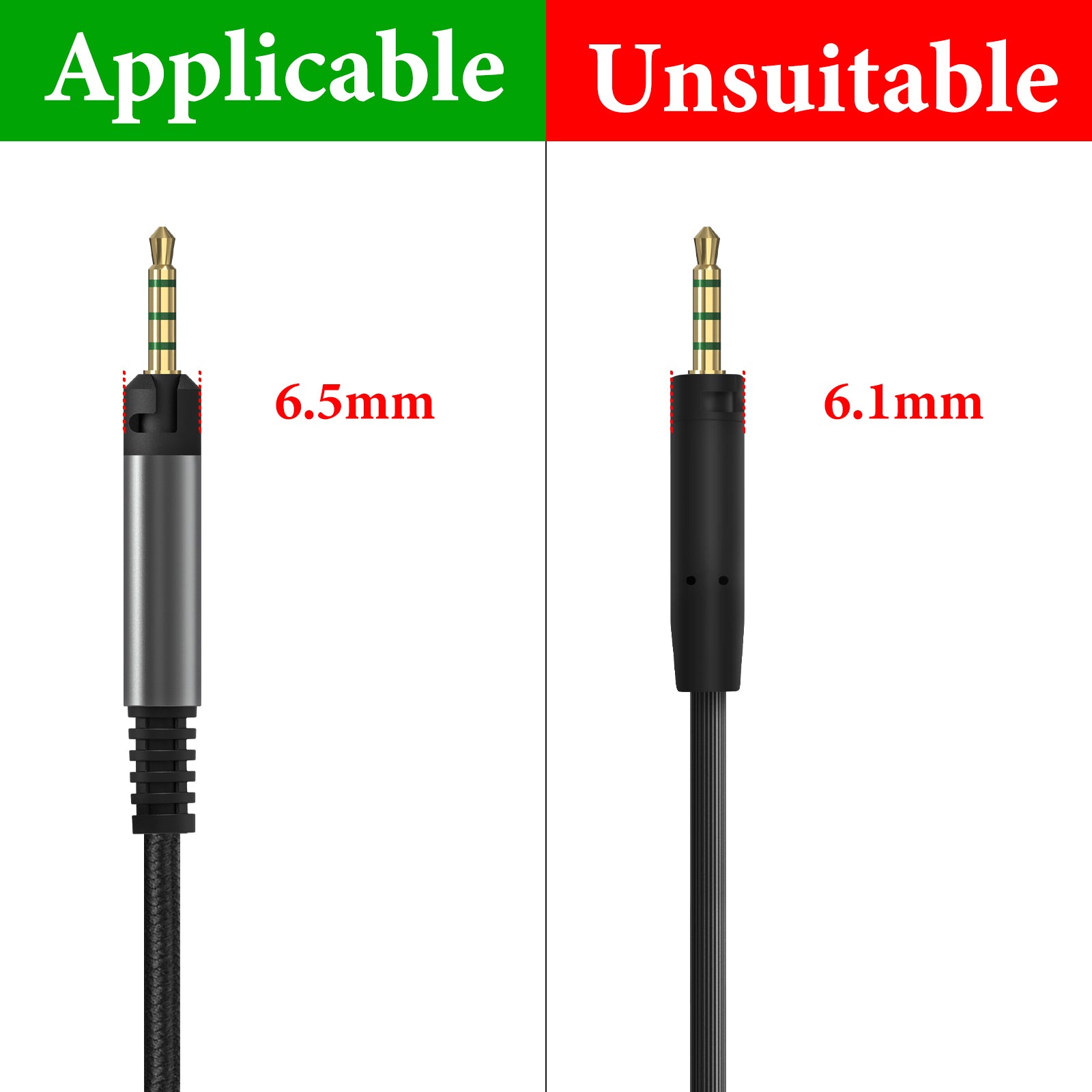 Linkidea Audio Cable for HD620S HD599 HD598SR HD579 HD569 HD560S HD559 HD558 HD550 HD505 HD400 PRO Headphones, 2.5mm to 3.5mm Replacement Aux Cord (5.6ft / 1.7m)