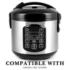 Linkidea Rice Cooker Stainless Steel Inner Pot Compatible with Aroma ARC-954SBD, ARC-914SBDS, Dishwasher Safe, No Coating Replacement Bowl (Old Version)