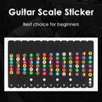 Linkidea Guitar Fretboard Stickers, Chord Learning Tools, Color Coded Note Stickers for Acoustic and Electric Guitars (Colorful) 3 Pack