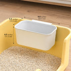 Cat Litter Waste Bin Kit with 100 Liners & Storage Hook, Hanging Disposal Container for Litter Box Sidewall, Space-Saving Scoop Station for Daily Cleanup