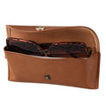 Linkidea Oversized Sunglasses Pouch, Large Frame Glasses Pouch for Sunglasses, Eyeglasses Travel Bag Compatible with Rayban Aviator Max/New Wayfarer (Brown)