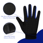 Linkidea Kids Winter Running Gloves, Adjustable Compression Gloves with Anti-Slip Grip Fits Kids Youth, Breathable Soccer Accessories Compatible Touchscreen (Blue, M)